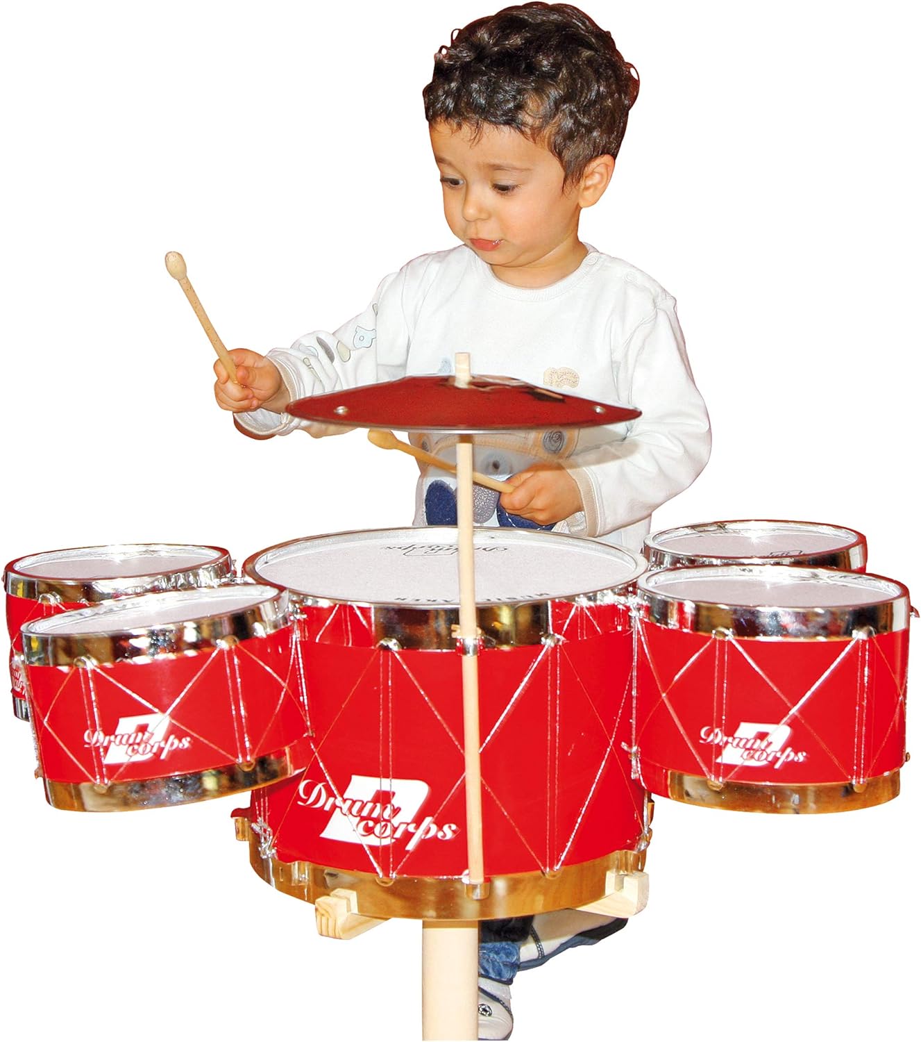 Batería roja small foot juguetes de madera