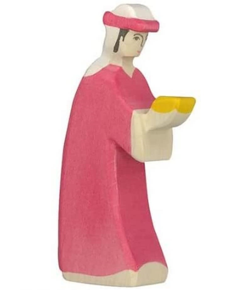 Holztiger Figurine Ange Debout 3 - Bois Peint à La Main 5,5 X 2,3 X 10 Cm