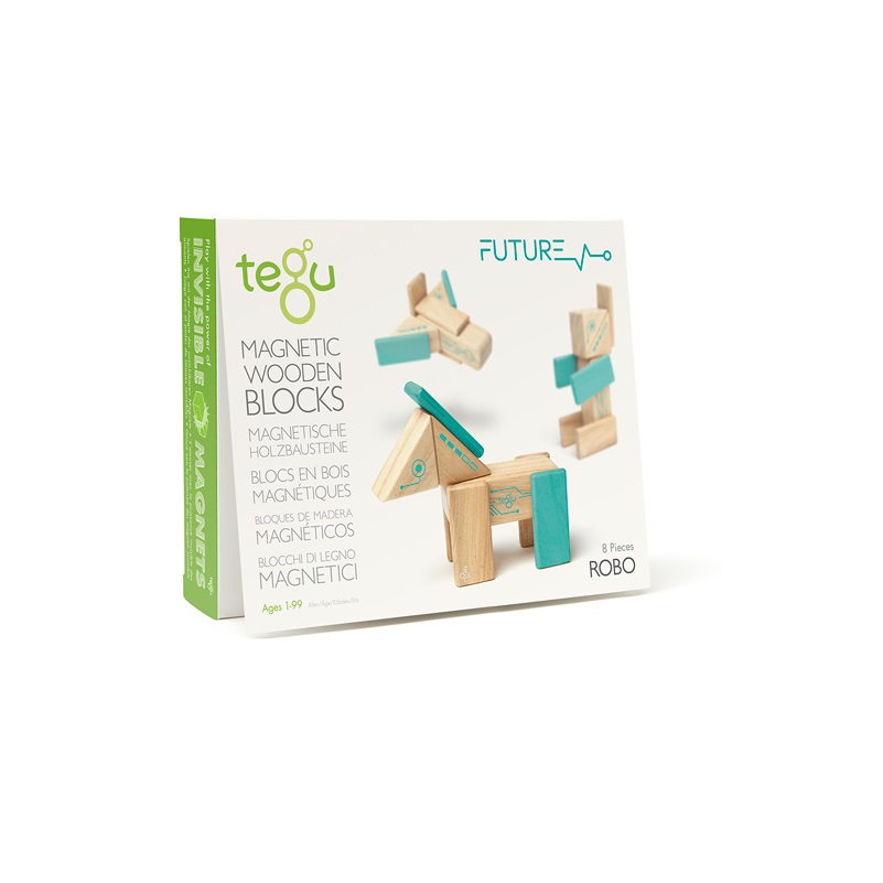 Bloques magnéticos Robo Bloques magnéticos de madera Tegu