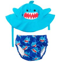 Maillot y gorra Shark (12-24M) ZOO-122-010-015 Zoocchini 1