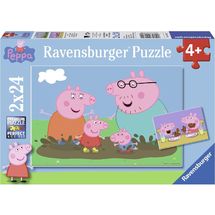 Puzzle La familia Peppa Pig 2x24pcs RAV-09082 Ravensburger 1