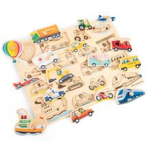 Puzzle grande Vehículos 16 piezas NCT10442 New Classic Toys 1