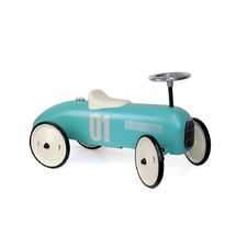 Coche de carreras correpasillos de metal azul agua V1052 Vilac 1