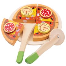 Pizza salami de madera para cortar NCT10586 New Classic Toys 1