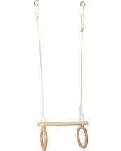 Trapecio con anillos de gimnasia en madera LE11909 Small foot company 1