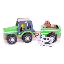 Tractor con remolque y animales NCT11941 New Classic Toys 1