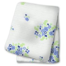 Pañal de muselina - Bouquet bleu vintage LLJ-121-000-026 Lulujo 1