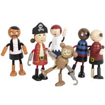 Muñecos flexibles de piratas LE12412 Small Foot company 1