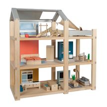 Casa de muñecas Natural con muebles LE12541 Small foot company 1