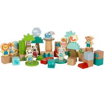 Bloques de construcción de madera Jungle Friends LE12768 Small Foot company 1
