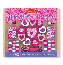 Cuentas de madera Corazones brillantes MD19495 Melissa & Doug 1