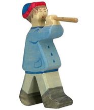 Figura Belén Navideño - Pastor con flauta 2 HZ80304 Holztiger 1