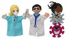 Juego de 5 marionetas Mundo médico MU-22797P Mú 1