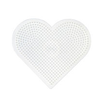 Placa de corazón grande con cuentas de plástico Midi blancas HAMA-233 Hama 1