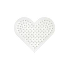 Placa corazón pequeño con cuentas de plástico Midi blancas HAMA-236 Hama 1