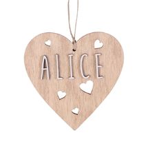 Adorno corazón de madera personalizable VI-CR10 Vintiun 1
