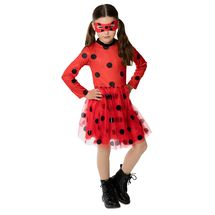 Vestido y máscara Ladybug 5-8 años R300834 Rubies 1