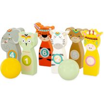 Juego de bolos de animales 10 cm UL4109 Ulysse 1