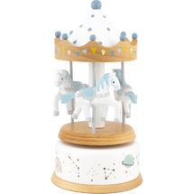 Pequeño Carillon Giostra dei cavalli blanco azul UL4129 Ulysse 1