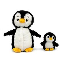 Mamá pingüino de peluche y su bebé negro DE75200 Les Déglingos 1