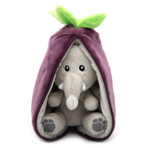 Flipetz Peluche Elefante Berenjena DE-80103 Les Déglingos 1