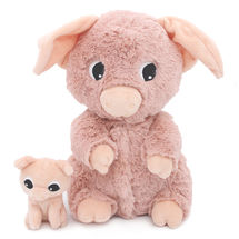 Mamá cerdita de peluche y su bebé rosa DE76020 Les Déglingos 1