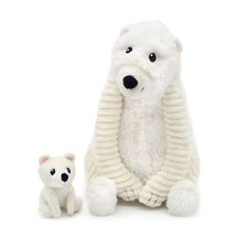 Mamá oso polar de peluche y su bebé DE76110 Les Déglingos 1