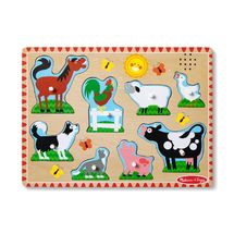 Puzzle de sonidos animales de granja MD50204 Melissa & Doug 1