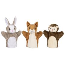 Marionetas de ardilla, conejo y erizo GK50961 Goki 1