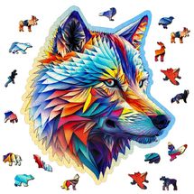 Puzzle de madera Lobo elegante 250 piezas WC-HE-0170-L Wooden City 1