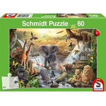 Puzzle Animales en África 60 pzs S-56454 Schmidt Spiele 1