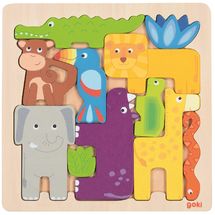 Puzzle de madera Safari GK57320 Goki 1