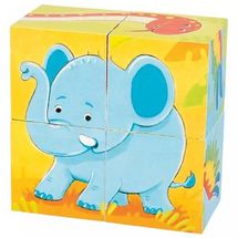 Puzzle con cubos Animales salvajes GK57434 Goki 1