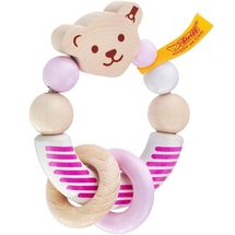 Sonajero de madera oso Steiff rosa SE64300 Selecta 1
