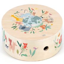 Tambor cajón animales del mundo Sarah Betz V7113 Vilac 1