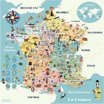 Mapa magnético de Francia Ingela P. Arrhenius V7611 Vilac 1