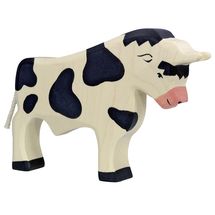 Figura de toro, blanco y negro HZ-80000 Holztiger 1