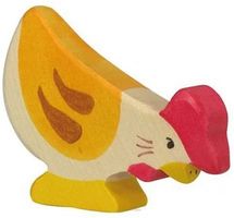 Figura de gallina, picoteando HZ-80016 Holztiger 1