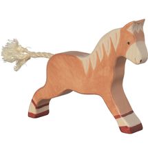 Figura caballo al galope, marrón claro HZ-80032 Holztiger 1