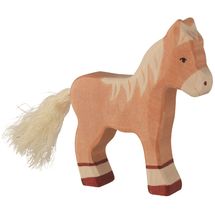 Figura de potro de pie, marrón HZ-80040 Holztiger 1