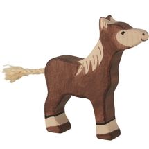 Figura de potro de pie, marrón oscuro HZ-80042 Holztiger 1