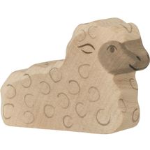 Figurilla de cordero, acostado HZ-80077 Holztiger 1