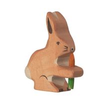 Figura de conejo con zanahoria HZ-80102 Holztiger 1