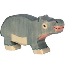 Pequeña figura de hipopótamo HZ-80162 Holztiger 1