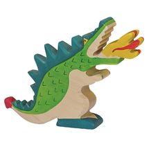 Figura de dragón verde, llama HZ-80279 Holztiger 1