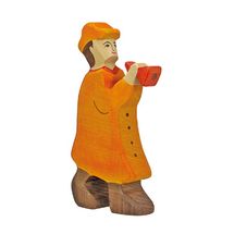 Figura Belén de Navidad - Pastor con flauta HZ80291 Holztiger 1