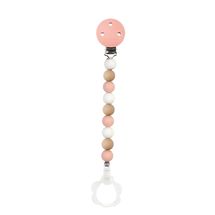 Accesorio para chupete de silicona rosa blanco beige NA877619 Nattou 1