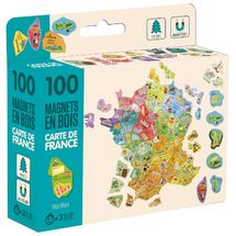 Imanes de madera Mapa de Francia JJ8969 Jeujura 1