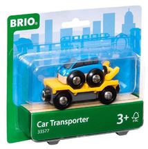 Vagón de transporte de coches azul BR33577-3689 Brio 1