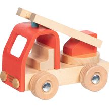 Camión de bomberos de escalera rojo GK55839 Goki 1